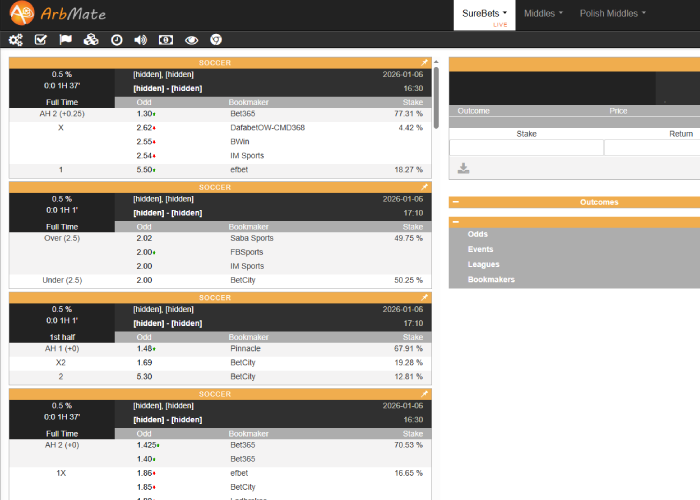 arbmate user interface